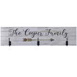 Personalized Coat Rack with Arrow Decoration Wall Sign