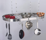 Budget concept housewares pr 40901 hanging pot rack 38 silver