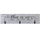 Personalized This is Us Coat Rack Wall Sign