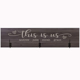 Personalized This is Us Coat Rack Wall Sign