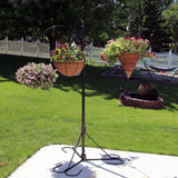 Best sunnydaze 4 arm hanging basket plant stand with adjustable arms indoor outdoor flower hanger 84 inch tall