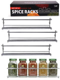New gorgeous spice rack organizer for cabinets or wall mounts space saving set of 4 hanging racks perfect seasoning organizer for your kitchen cabinet cupboard or pantry door
