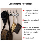 Buy dseap coat rack wall mounted with 5 jumbo double hooks heavy duty stainless steel metal coat hook hanging clothes towel hat robes for mudroom bathroom entryway chromed 2 packs