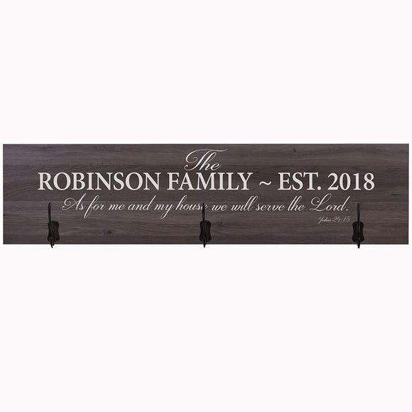 Personalized Coat Rack As For Me and My House Family