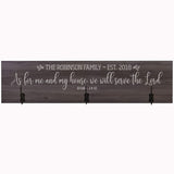 Personalized As For Me And My House Coat Rack Wall Sign