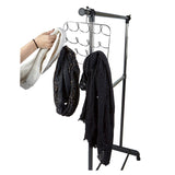 Featured mind reader scarf belt tie organizer hanger holder rack silver