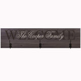 Personalized Welcome Family Established Coat Rack Wall Sign