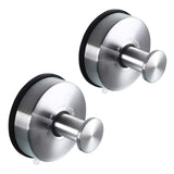 New jomola 2pcs bathroom towel hook suction cup holder utility shower hooks hanger for towel storage kitchen utensil stainless steel vacuum suction cup hooks brushed finish