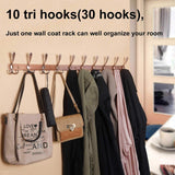 Save webi coat rack wall mounted 16 hole to hole center10 tri hook for hanging coats metal coat hook rack rail wall coat rack with hooks coat hanger wall mount for entryway jacket antique copper 2 pcs