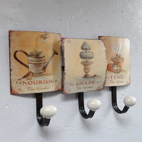 Garden Rules Three Hook Coat Rack