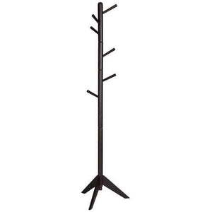 Espresso Wood Finish Coat Rack Entryway Hall Tree Hat Rack