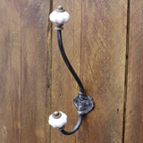 Traditional Dual Prong Metal Coat Hook in Six Colours