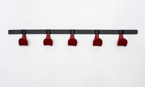 Atelier Leather and Iron Coat Rack - Red