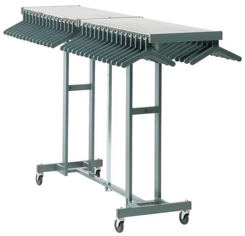 Portable Folding Coat Rack with Hanger Bar & Grid Shelf