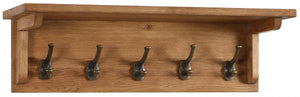 OAK 5 Hook Hall Coat Rack