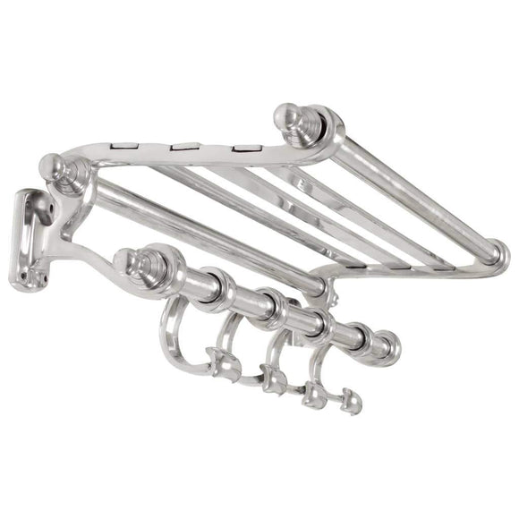 Coat Rack Solid Aluminium 77x30x18 cm Silver