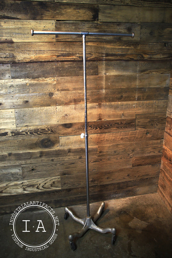 Midcentury Chrome Coat Clothing Rack Rounder