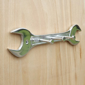 LARGE Chunky Chrome Spanner Coat Hook Rack