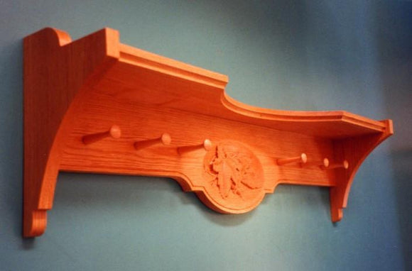 Plumeria Coat Rack and Shelf