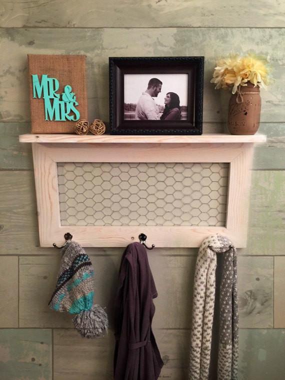 Rustic Home Decor- key hook- coat rack