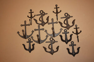 12) Anchor Stocking Stuffers, Cast Iron Wall Hooks, Volume Bulk Priced, Shipping Included