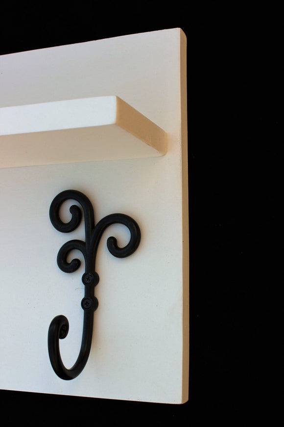 Coat Rack Shelf with Decorative Coat Hooks